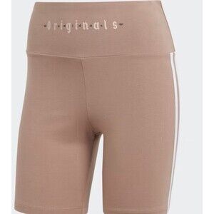 adidas Originals Short Tight Women Tights Chalk Brown IQ3406 Size XS X-S…
